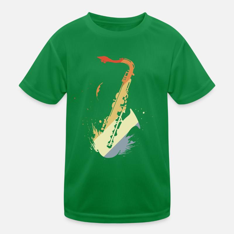 Saxophon Vintage Look Kinder Funktions-T-Shirt