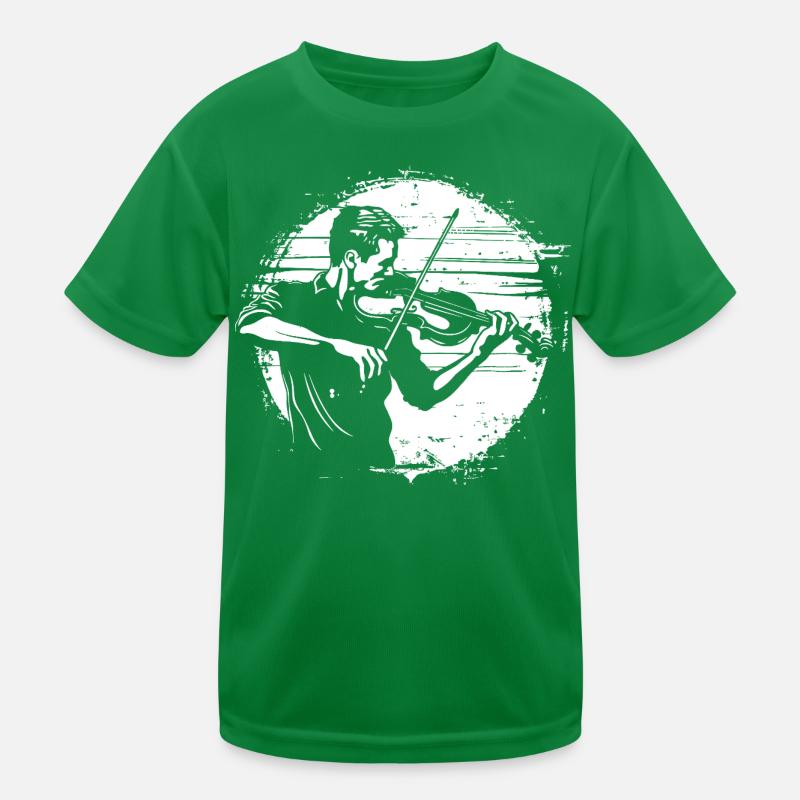 Violinist Sketch Kids Functional T-Shirt