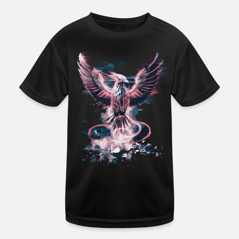 Cyber Phoenix – Renaissance numérique et ascension technologique T-shirt sport Enfant