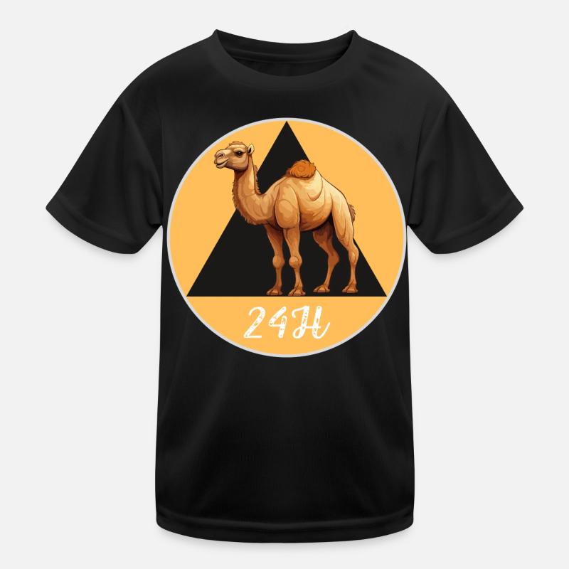 Kamel 24h - Kinder Funktions-T-Shirt - Schwarz