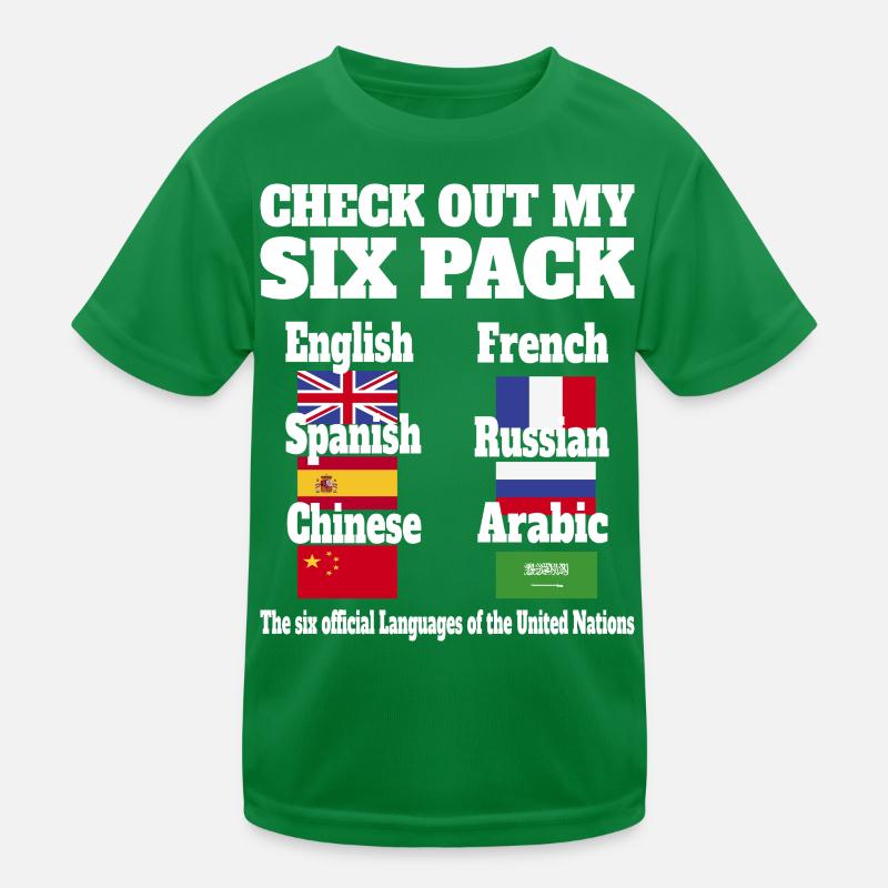 Sprachen Sixpack Kinder Funktions-T-Shirt