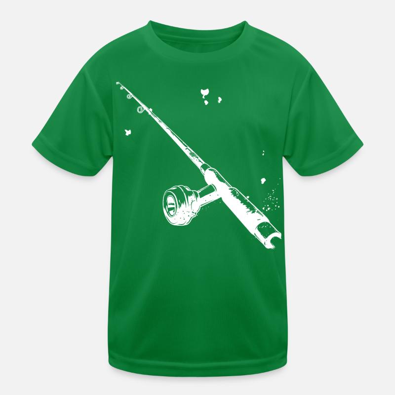 Fishing Rod Drawing Kids Functional T-Shirt