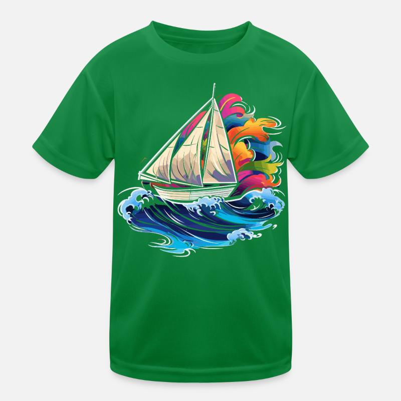 Navigation Synthwave T-shirt sport Enfant