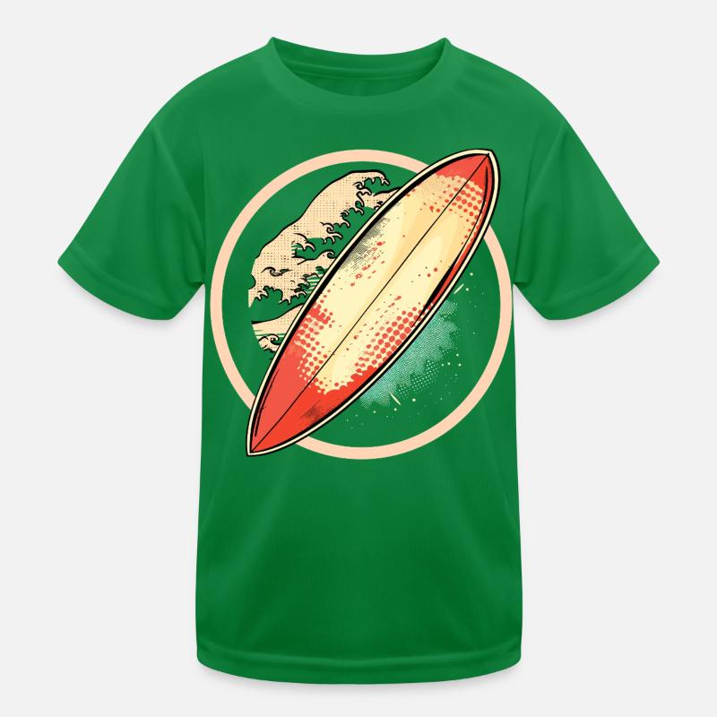 Surfbrett Grafik Kinder Funktions-T-Shirt