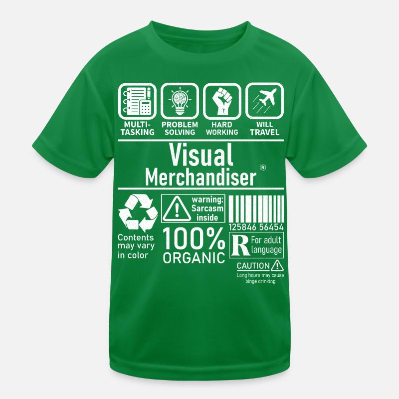 Visual Merchandiser multi tasking problem solving Kinder Funktions-T-Shirt