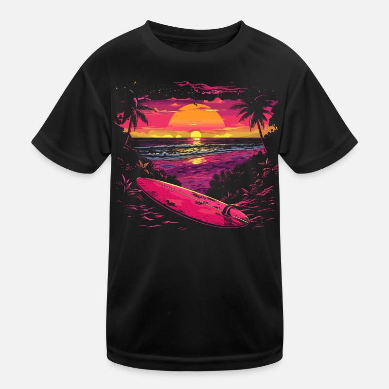 Surfing 90s Look Kids Functional T-Shirt