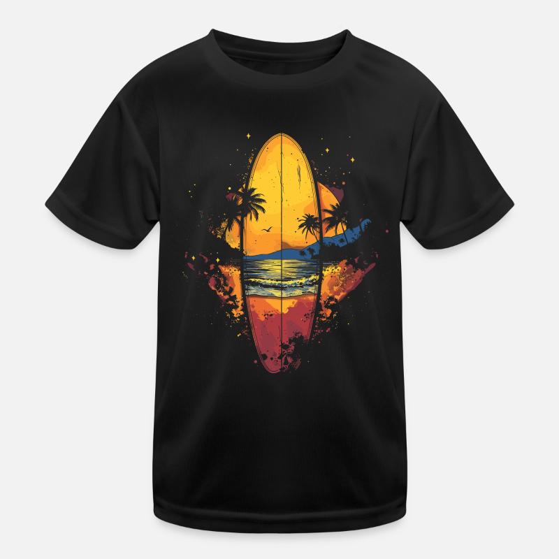 Surfbrett Kinder Funktions-T-Shirt