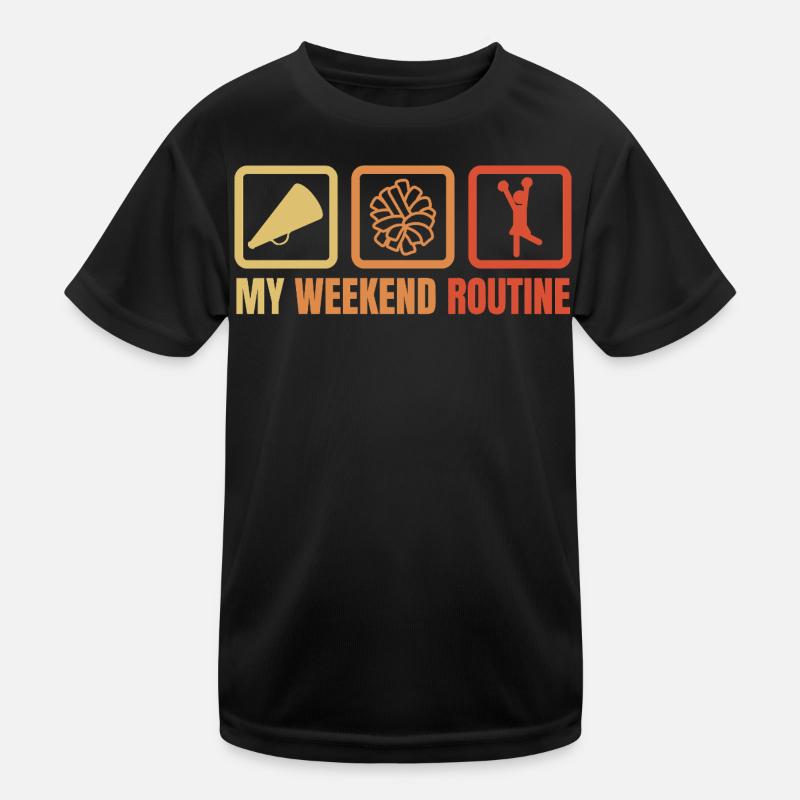 Cheerleader Weekend Routine Kids Functional T-Shirt
