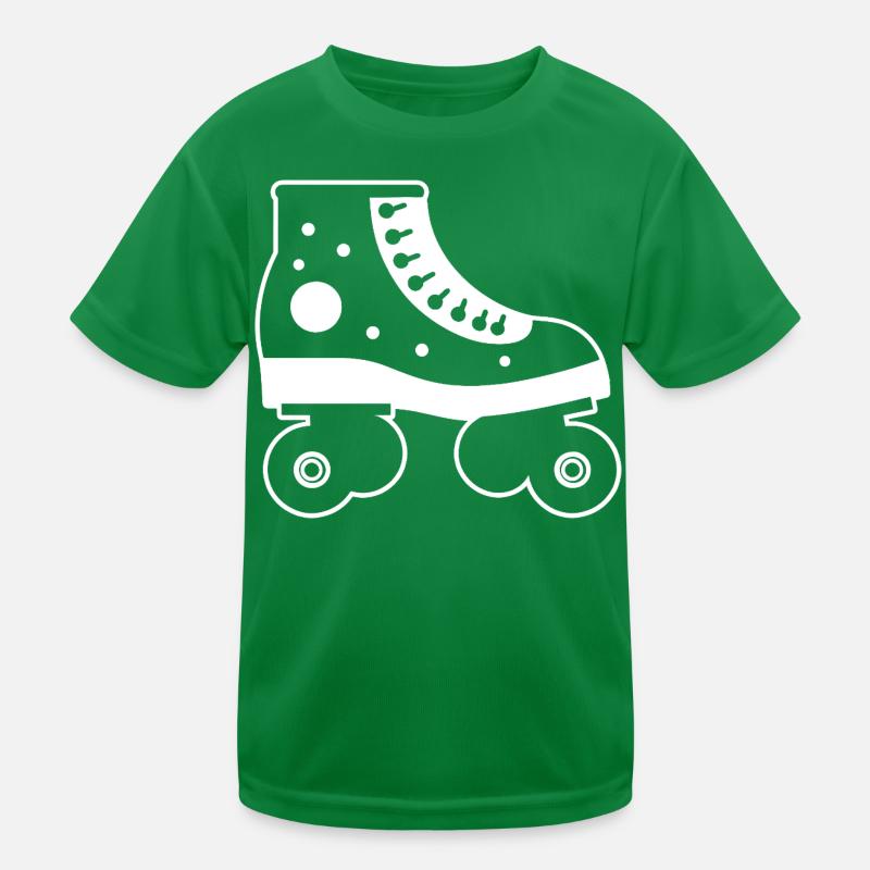 Rollschuhe Cartoon-Stil Kinder Funktions-T-Shirt