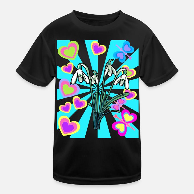 Rétro Vintage Perce-neige Fleurs Printemps T-shirt sport Enfant