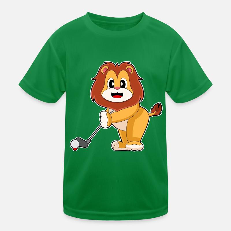 Löwe Golf Golfschläger Kinder Funktions-T-Shirt