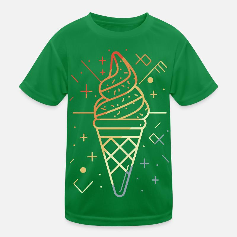 Cornet de crème glacée croquis style rétro T-shirt sport Enfant
