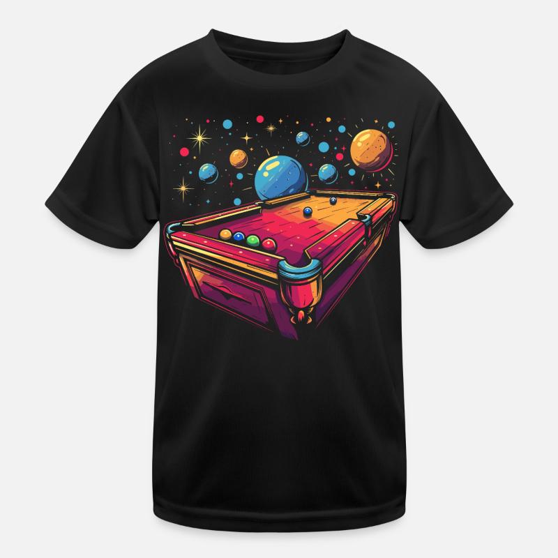Billard Cartoon Stil Kinder Funktions-T-Shirt