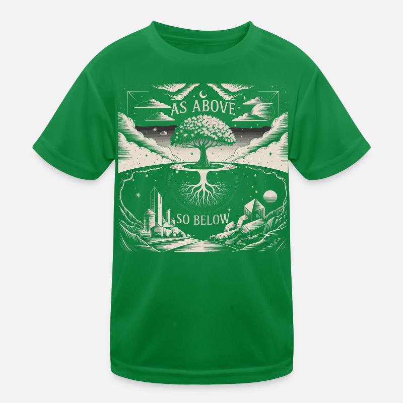 As Above So Below Tree | Hermetic Art Print Kids Functional T-Shirt