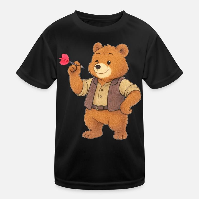 Ours jouant aux fléchettes T-shirt sport Enfant