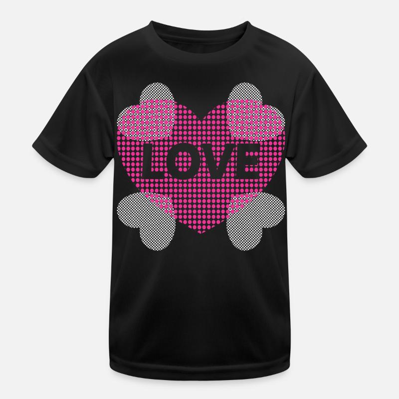 Herz mit Love. Kinder Funktions-T-Shirt