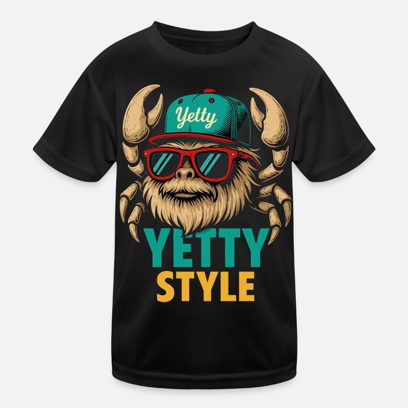 Yetty Style Yeti Graphic Kinder Funktions-T-Shirt