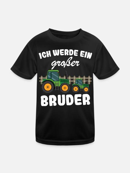 Nachwuchs Verkünden | Ich Werde Großer Bruder 2027 - Kinder Funktions-T-Shirt - Schwarz - Vorne