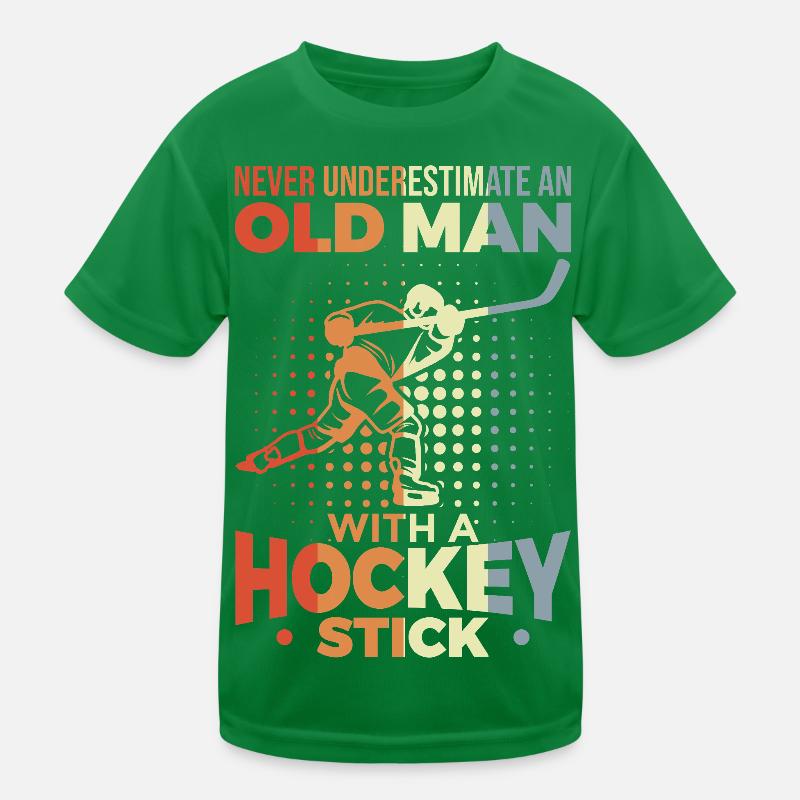 Unterschätze nie alte Eishockeyspieler Kinder Funktions-T-Shirt