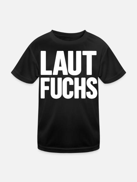 LAUTFUCHS - Kinder Funktions-T-Shirt - Schwarz - Vorne