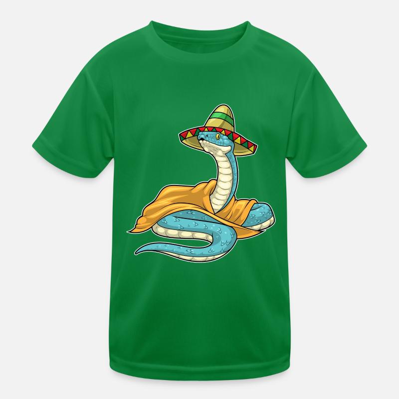 Snake Sombrero Kids Functional T-Shirt