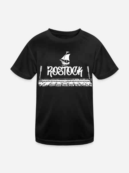 Rostock Forever - Kids Functional T-Shirt - black - Front