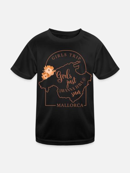 Mallorca Frauentour - Kinder Funktions-T-Shirt - Schwarz