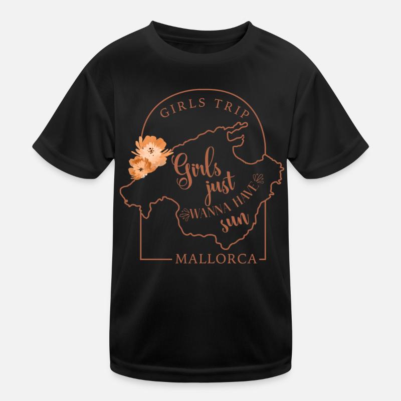 Mallorca Frauentour - Kinder Funktions-T-Shirt - Schwarz