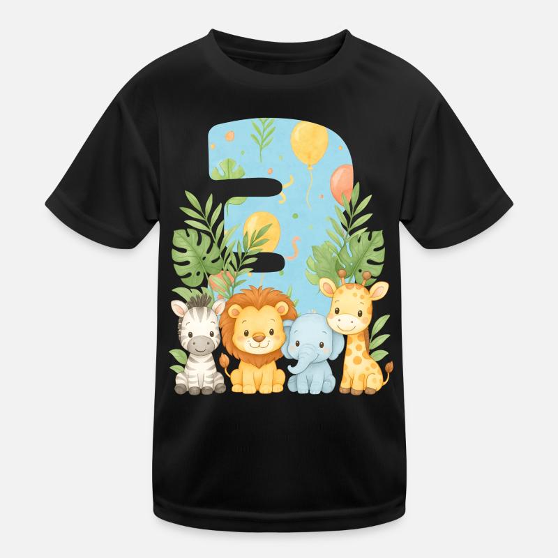 Dschungeltiere Kindergeburtstag 3 Jahr Geschenk Kinder Funktions-T-Shirt