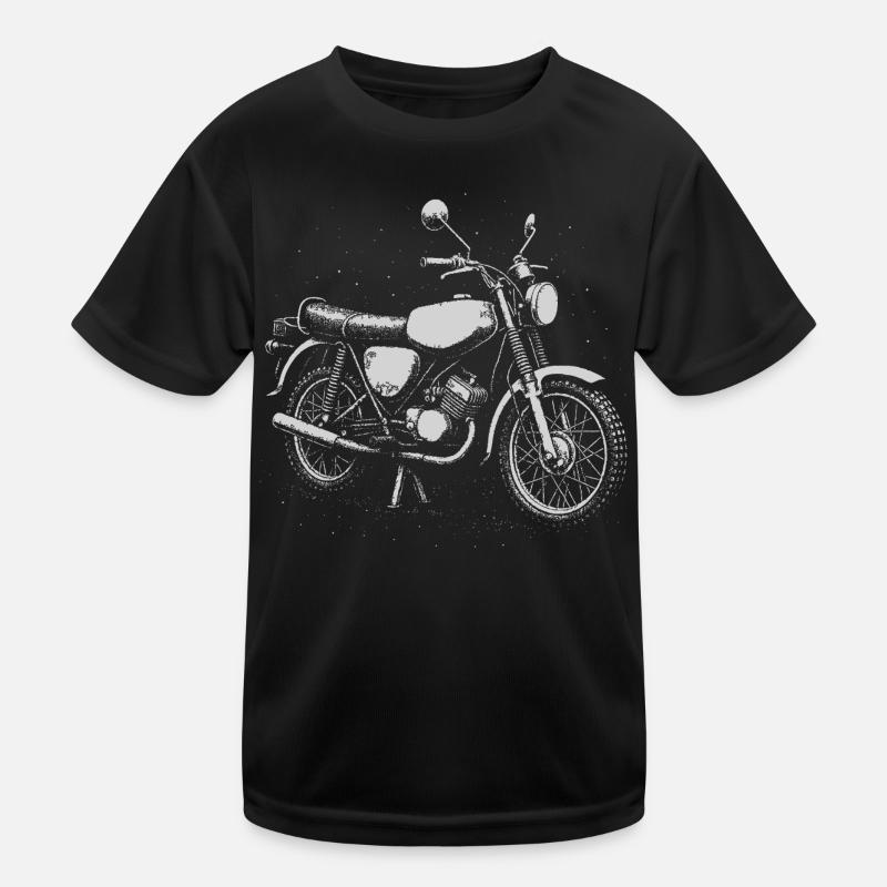 Zweitakt Liebe - Kinder Funktions-T-Shirt - Schwarz