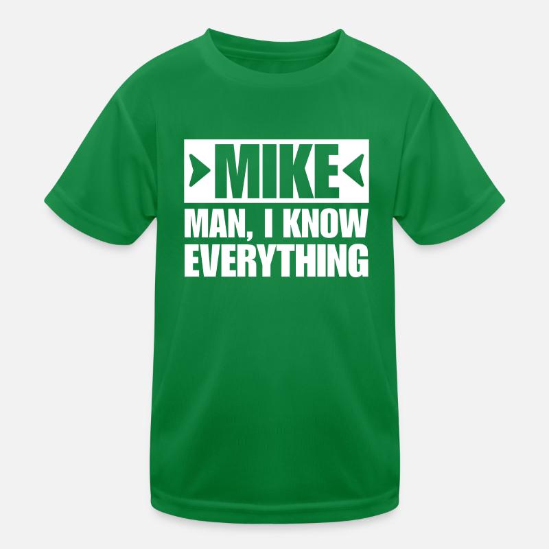 MIKE MAN I KNOW EVERYTHING Kinder Funktions-T-Shirt