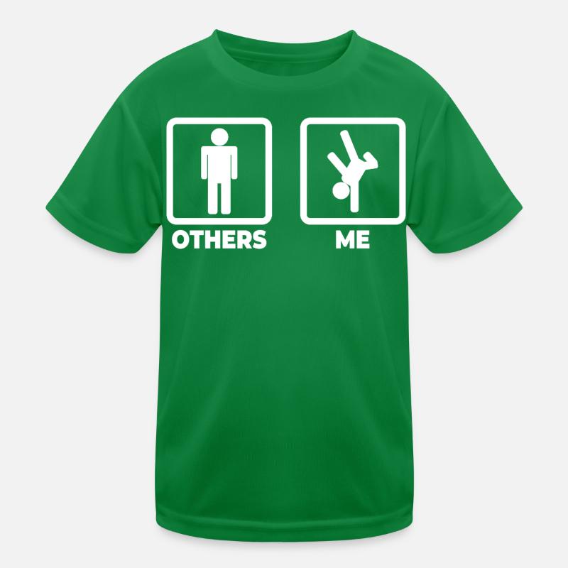 Breakdancer Strichmännchen Kinder Funktions-T-Shirt