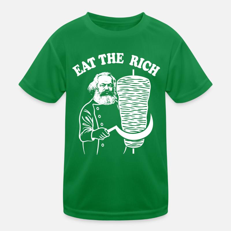Mangez les riches - Dessin animé de Karl Marx - Doner Kebab T-shirt sport Enfant