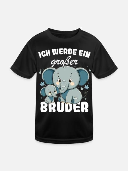 Nachwuchs Verkünden | Ich Werde Großer Bruder 2027 - Kinder Funktions-T-Shirt - Schwarz - Vorne