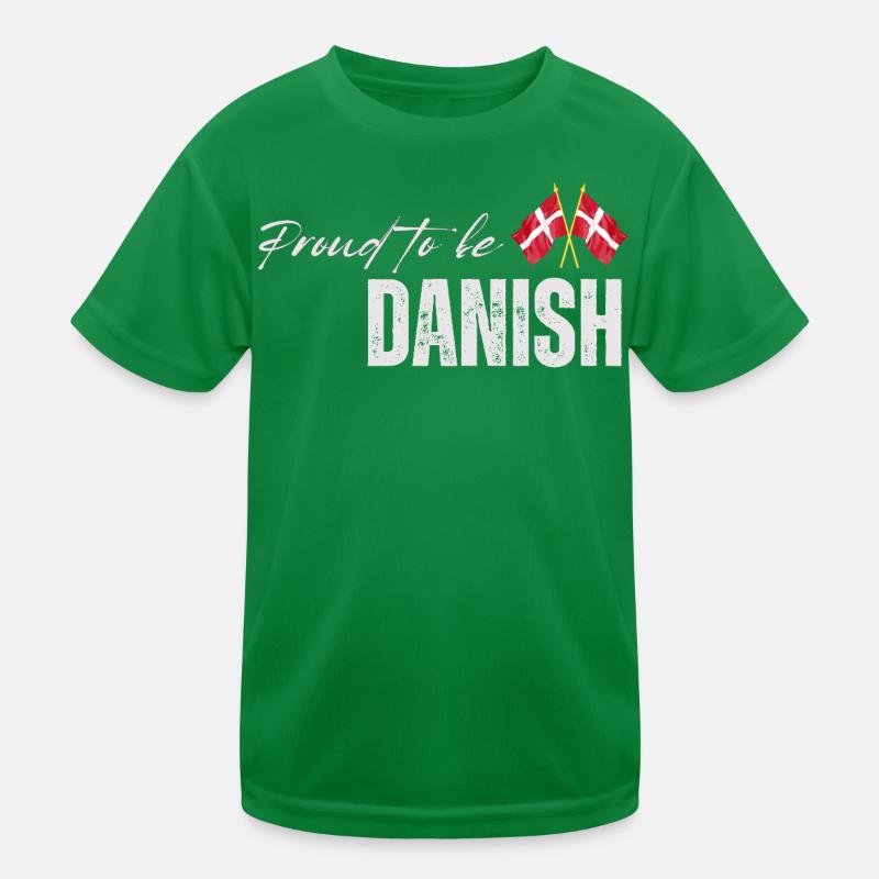 Proud Dane, I love Denmark Kids Functional T-Shirt