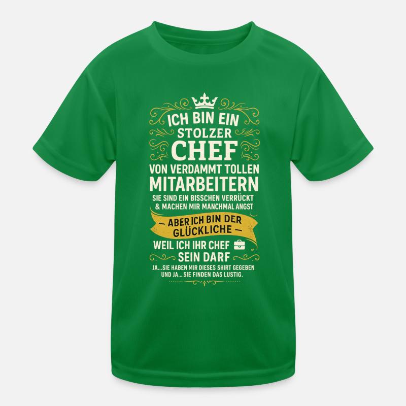 STOLZER CHEF VON VERDAMMT TOLLEN MITARBEITERN Kinder Funktions-T-Shirt