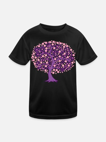 Nature in bloom - Kids Functional T-Shirt - black - Front