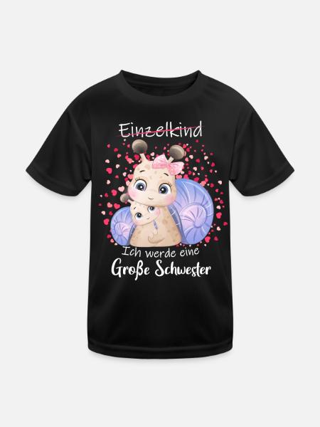 Announcing offspring I'm going to be a big sister in 2027 - Kids Functional T-Shirt - black - Front