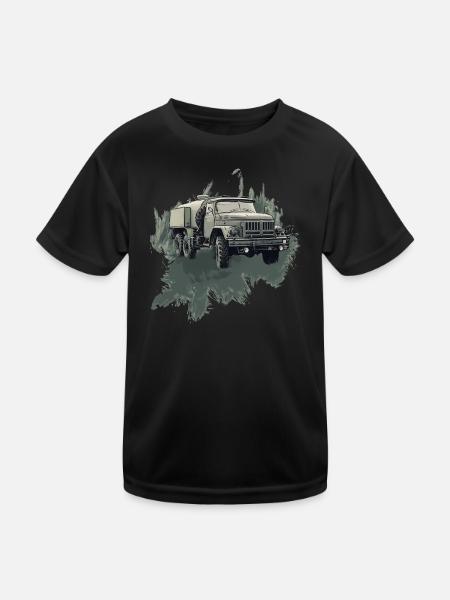 ZIL 131 – Icon of the Road - Kids Functional T-Shirt - black - Front