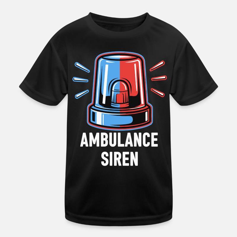 Ambulance Sirene Kinder Funktions-T-Shirt