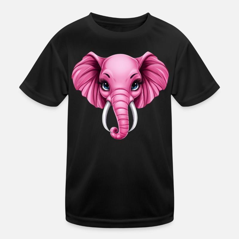 süßer pink rosa Elefant :) Kinder Funktions-T-Shirt