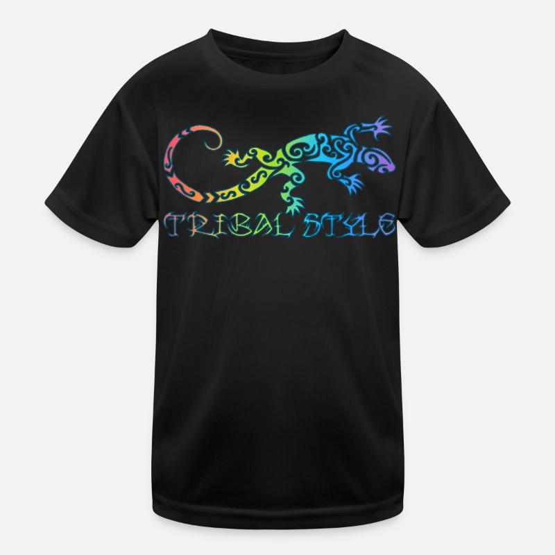 Polynesian rainbow lizard Kids Functional T-Shirt