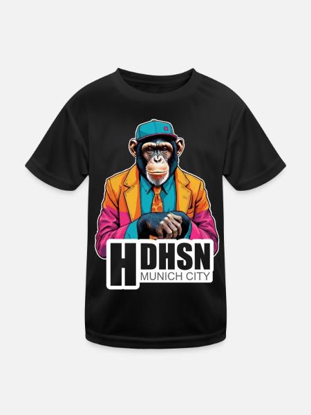 Haidhausen - Für stylishe Münchner - Kinder Funktions-T-Shirt - Schwarz - Vorne