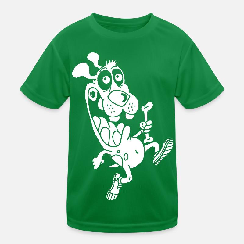 Course de relais pour un chien blanc T-shirt sport Enfant