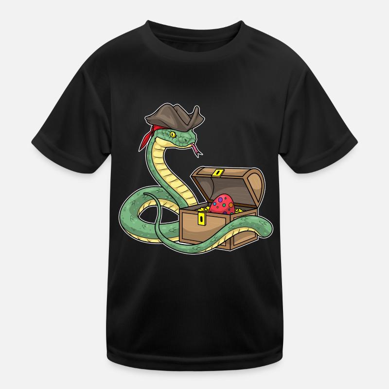 Schlange Ostern Pirat Kinder Funktions-T-Shirt