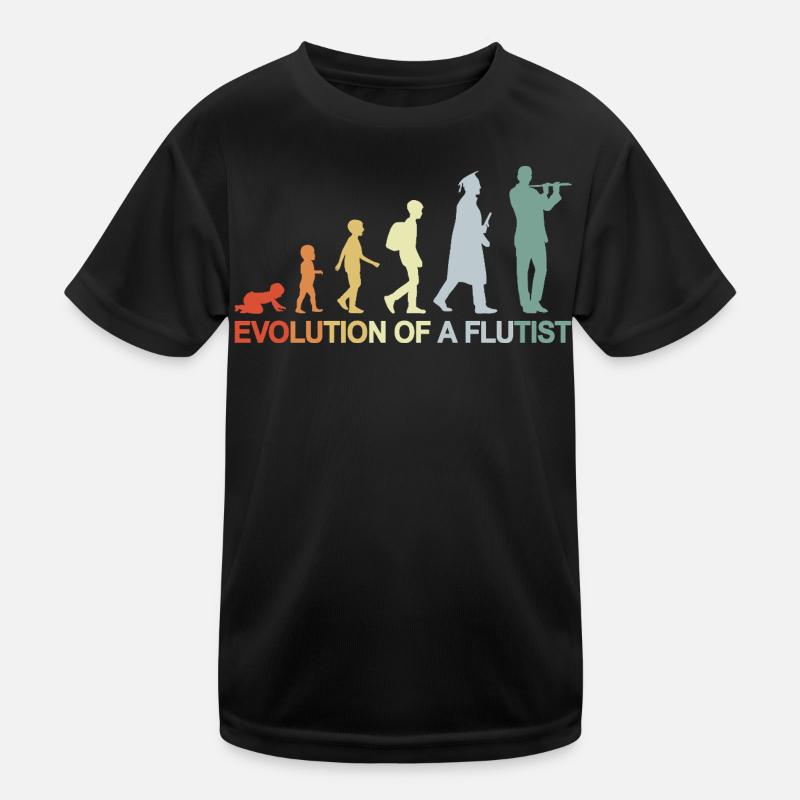 Vintage Flöte Evolution Kinder Funktions-T-Shirt