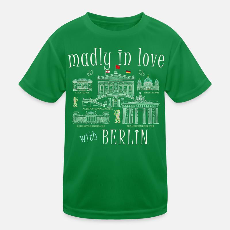 Berlin, Hand Drawing Kids Functional T-Shirt