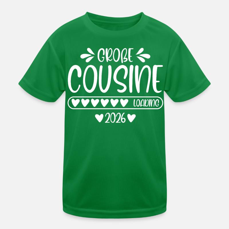 Große Cousine 2026 loading Kinder Funktions-T-Shirt
