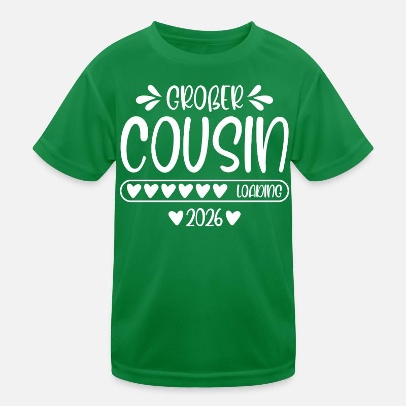 Big Cousin 2026 loading Kids Functional T-Shirt