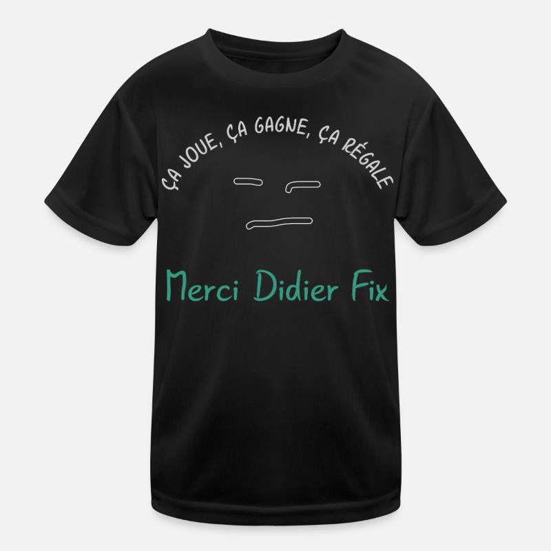 Ca_joue_ca_gagne_ca_regale - Kinder Funktions-T-Shirt - Schwarz